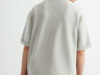 Серая футболка из жаккарда с вышивкой Глория Джинс