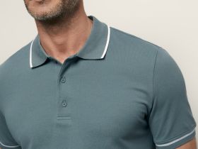 Поло с контрастной отделкой