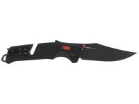 Полуавтоматический складной нож SOG Trident Mk3 Black-Red, сталь D2, рукоять GRN