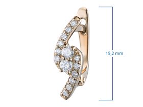 Серьги из желтого золота с бриллиантами э0301сг11190050