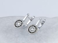 Серьги из белого золота с бриллиантами э0901сг08200114