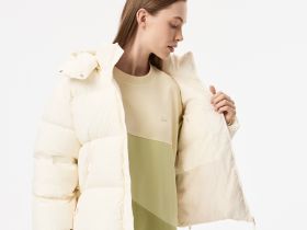 Женская короткая куртка Lacoste с капюшоном