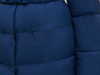 Стеганое утепленное пальто с капюшоном