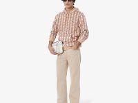 Мужская флисовая толстовка - худи Lacoste Monorgam