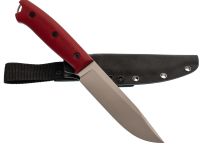 Туристический нож Универсал, сталь AUS-10Co, рукоять вишневая микарта