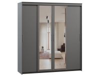 Шкаф-купе Тебар 4-200x220 Графитовый 2 зеркала