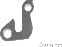 Держатель заднего переключателя &quot;петух&quot; Meta №144 фрезерованный (серебристый)