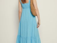 Сарафан миди приталенного силуэта с принтом в горо