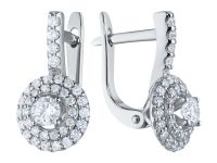 Серьги из белого золота с бриллиантами э0901сг08184800
