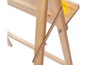 Мольберт напольный Хлопушка Гамма "Студия" планшет 60*60 см, высота 120 см, съемная полка, 2 стакана