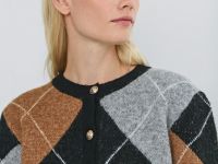 Кардиган из пряжи с шерстью, Черный