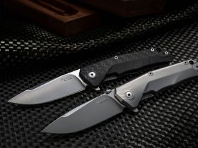 Нож складной LionSteel T.R.E. Blue Titanium, TRE BL, сталь M390, рукоять титан