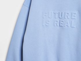 Свитшот с объёмным принтом для девочек, Голубой