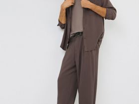 Брюки из вискозы, Коричневый