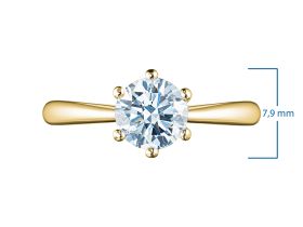 Классическое кольцо из желтого золота э0312кц07220863_white