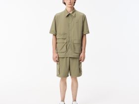 Мужская рубашка Lacoste с коротким рукавом и тремя карманами