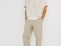 Брюки из твила, Бежевый
