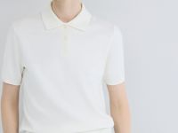 Базовый джемпер поло с коротким рукавом, Белый