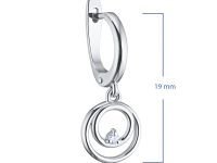 Серьги из серебра с бриллиантами э0601сг10172800