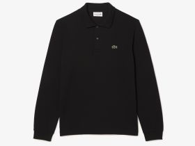 Мужское поло Lacoste L.12.21 классического кроя с длинным рукавом