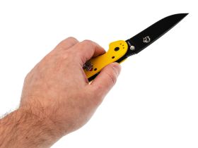 Складной нож Steelclaw Крыса, сталь AUS8, рукоять G-10 желтая с рисунком