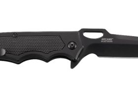 Складной нож CRKT 7050 Septimo, сталь 8Cr13MoV Black Oxide Finish Combo Edge, рукоять алюминий/резиновые вставки