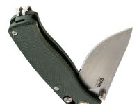 Складной нож SRM Medal 255L-MG2, сталь 140Cr, рукоять микарта, зеленый