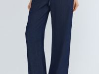 Тонкие джинсы на резинке со средней посадкой, Синий