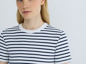 Футболка в рубчик, Синий