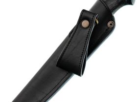 Нож Лидер 1, сталь D2, рукоять темная карельская береза синяя