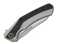 Складной нож Kizer Draca, сталь S45VN, рукоять алюминий/карбон, серый/черный