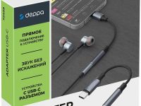 Адаптер Deppa Power Delivery USB-C-3.5 серый