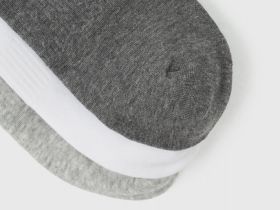 Короткие носки с поддержкой стопы, 3 пары, Серый
