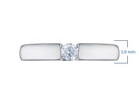 Обручальное кольцо из белого золота с бриллиантом э0901кц12154000