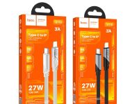 Кабель Hoco U119 (Type-C) на (Lightning) 120см тканевая оплётка (серый)