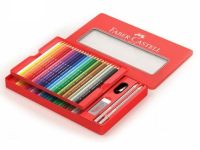 Набор карандашей цветных Faber-castell "Замок" 48 цв+ 2 черногр. кар.+ точилка + ластик, в металле