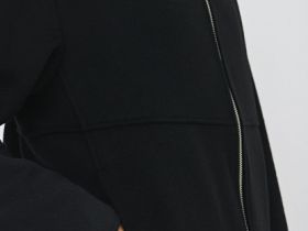 Куртка из пальтовой ткани с шерстью, Черный