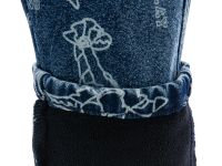 Полукомбинезон текстильный джинсовый утепленный флисом для мальчиков