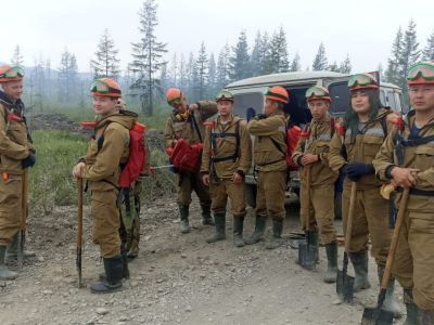 Локализовали ландшафтный пожар в Оймяконском районе