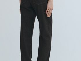 Прямые джинсы с высокой посадкой, Коричневый