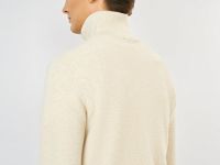 Текстурный джемпер на молнии, Белый