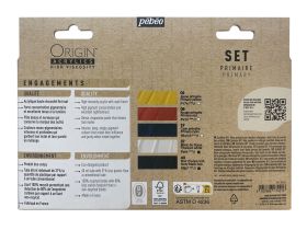 Набор акрила Pebeo "ORIGIN" Set Primary, матовый, 5 цв. х 60 мл