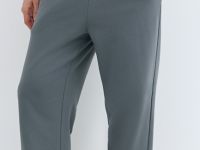 Трикотажные прямые брюки, Серый