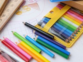 Набор мини-карандаши цветные Talent Toys 12 шт в сумочке