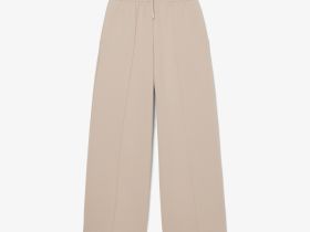 Женские хлопковые спортивные брюки-клёш Lacoste