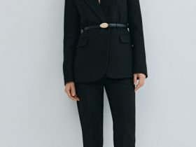 Расширенные книзу брюки, Черный