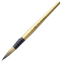 Кисть синтетика №12 круглая, французское крепление Гамма "GOLD BRUSH" короткая ручка
