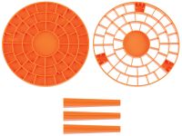 Подставка для кистей Мульти-Пульти, пластик, оранжевая, пакет с подвесом