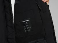 Пуховое пальто с накладными карманами