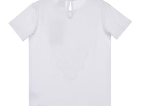 Блузка трикотажная с кружевом для девочки